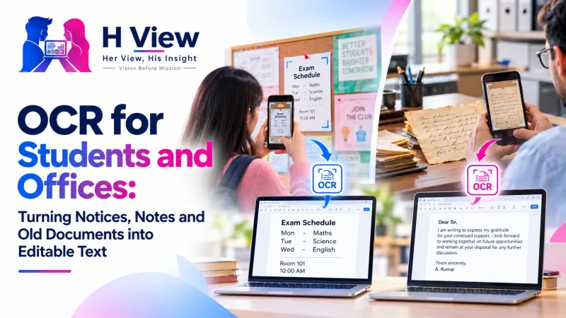 OCR for Students and Offices: Turning Notices, Notes and Old Documents into Editable Text