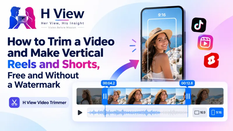 How to Trim a Video and Make Vertical Reels and Shorts, Free and Without a Watermark