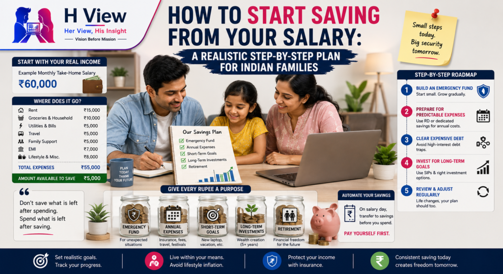How to Start Saving From Your Salary: A Realistic Step-by-Step Plan for Indian Families