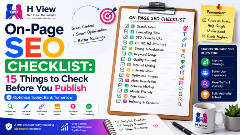 On-Page SEO Checklist: 15 Things to Check Before You Publish an Article